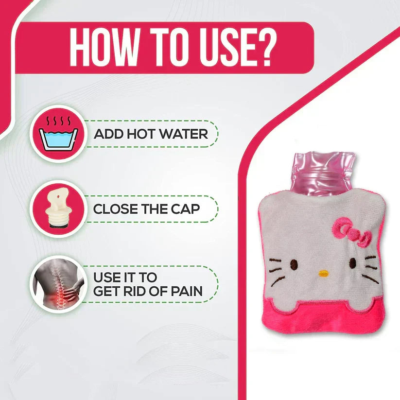 Batman small Hot Water Bag with Cover for Pain Relief, Neck, Shoulder Pain and Hand, Feet Warmer, Menstrual Cramps.