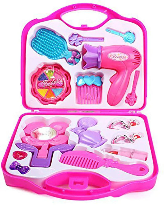Beauty Make up Set for Kids Girls with Fold-able Suitcase (Multicolour)