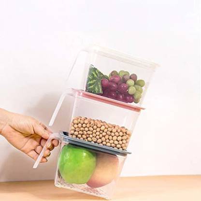 Air Tight Unbreakable Big Size 1100 ml Square Shape Kitchen Storage Container (Set of 6)