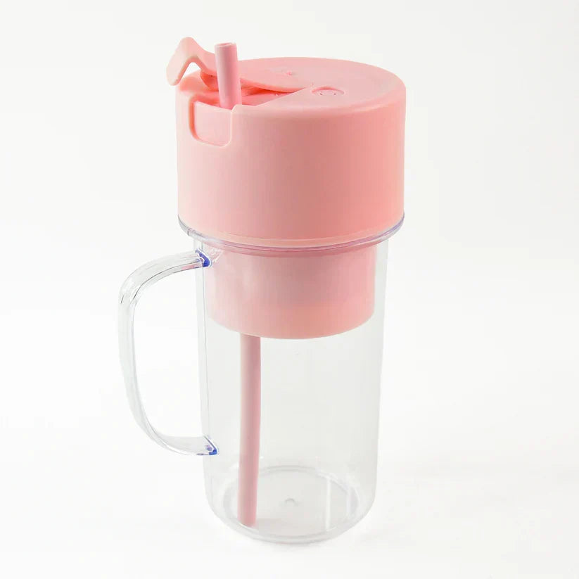 Portable Crusher Juicer With Handle & Straw, USB Rechargeable Multi Blades (420 ML)