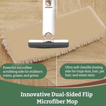 Portable Self-Squeeze Short Mop, Mini Hand Wash-Free Strong Absorbent Mop with 1 Cotton Head, Cleaning Sponge For Bathroom Kitchens Table&nbsp;- Brown Box