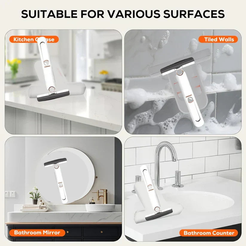 Portable Self-Squeeze Short Mop, Mini Hand Wash-Free Strong Absorbent Mop with 1 Cotton Head, Cleaning Sponge For Bathroom Kitchens Table&nbsp;- Brown Box
